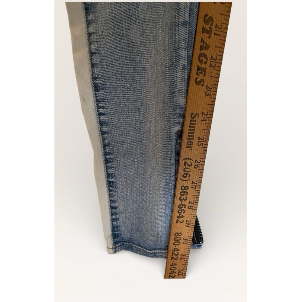 Lakenzie Men's Side Stripe Distressed Ankle Zipper Skinny Jeans Size 30 x 32 - Picture 10 of 10